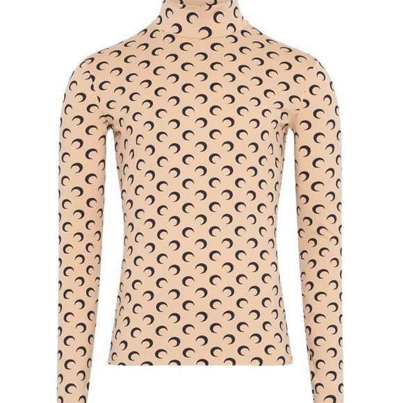 Marine Serre long sleeve mock neck - Picture 1 of 7